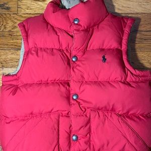 Polo reversible puff vest Sz 8 toddlers